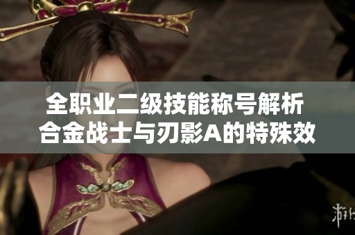 全职业二级技能称号解析 合金战士与刃影A的特殊效果揭秘