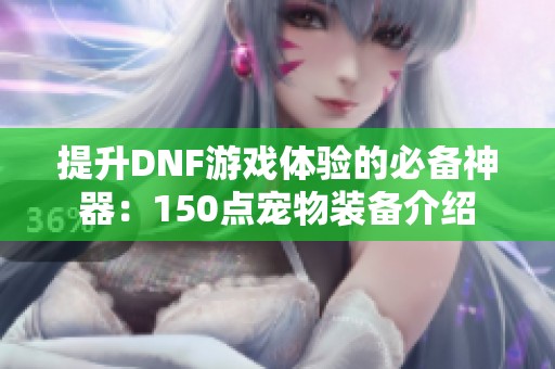 提升DNF游戏体验的必备神器：150点宠物装备介绍