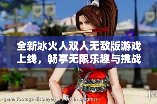 全新冰火人双人无敌版游戏上线，畅享无限乐趣与挑战