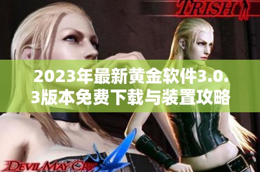 2023年最新黄金软件3.0.3版本免费下载与装置攻略