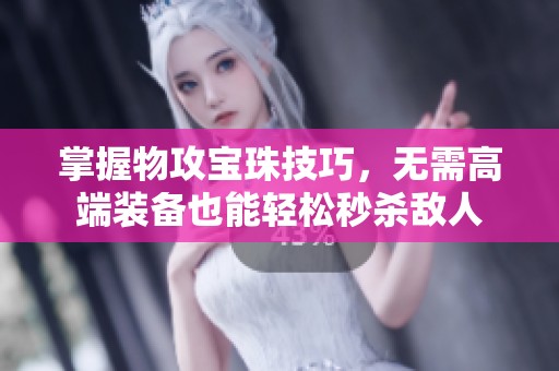 掌握物攻宝珠技巧，无需高端装备也能轻松秒杀敌人