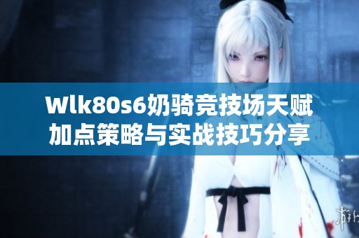 Wlk80s6奶骑竞技场天赋加点策略与实战技巧分享