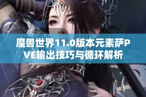 魔兽世界11.0版本元素萨PVE输出技巧与循环解析
