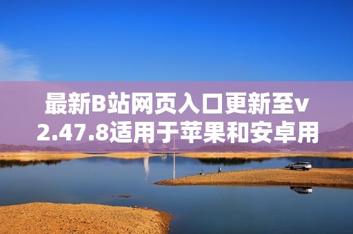 最新B站网页入口更新至v2.47.8适用于苹果和安卓用户