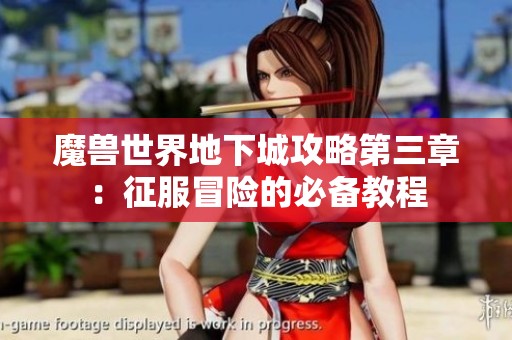 魔兽世界地下城攻略第三章：征服冒险的必备教程