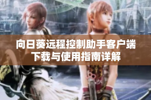 向日葵远程控制助手客户端下载与使用指南详解