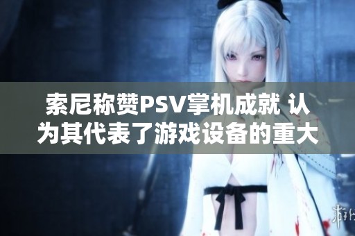 索尼称赞PSV掌机成就 认为其代表了游戏设备的重大进化