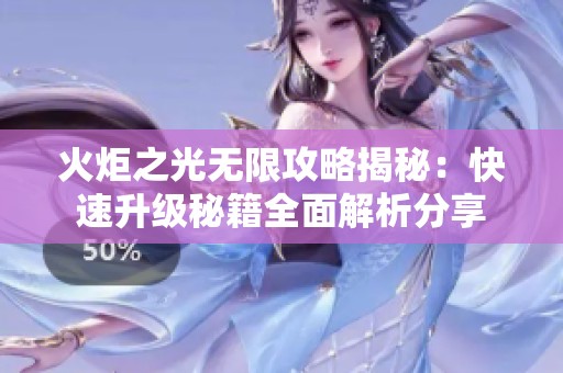 火炬之光无限攻略揭秘：快速升级秘籍全面解析分享