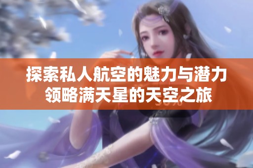 探索私人航空的魅力与潜力 领略满天星的天空之旅