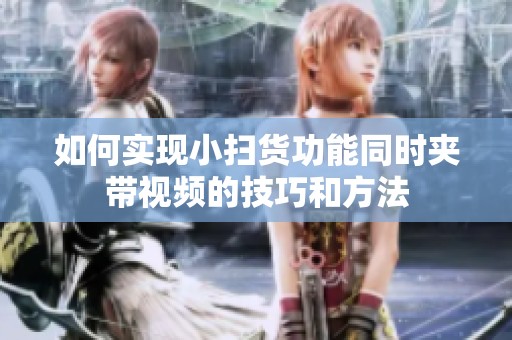 如何实现小扫货功能同时夹带视频的技巧和方法