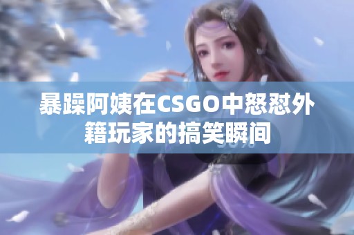 暴躁阿姨在CSGO中怒怼外籍玩家的搞笑瞬间