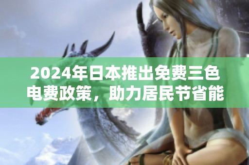 2024年日本推出免费三色电费政策，助力居民节省能源开支