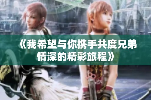《我希望与你携手共度兄弟情深的精彩旅程》