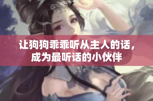 让狗狗乖乖听从主人的话，成为最听话的小伙伴