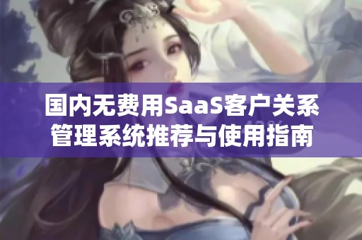国内无费用SaaS客户关系管理系统推荐与使用指南