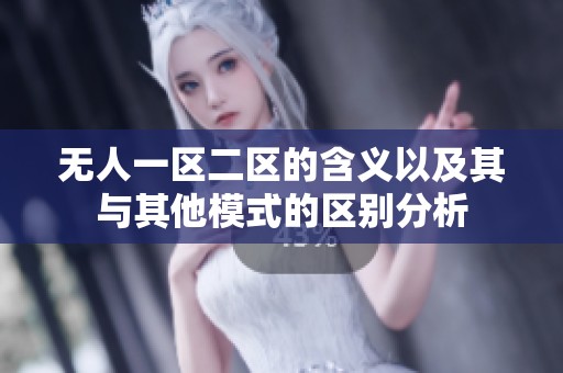 无人一区二区的含义以及其与其他模式的区别分析