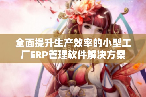 全面提升生产效率的小型工厂ERP管理软件解决方案