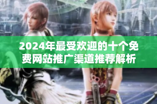 2024年最受欢迎的十个免费网站推广渠道推荐解析