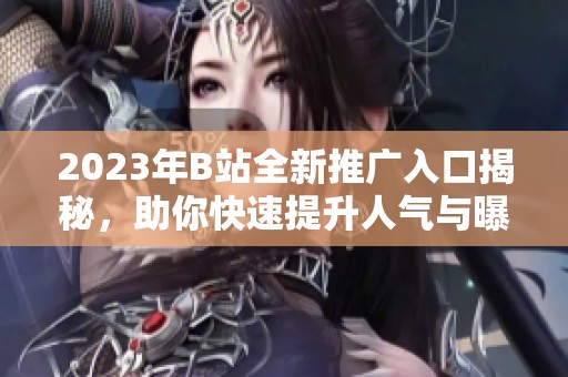 2023年B站全新推广入口揭秘，助你快速提升人气与曝光率