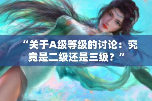“关于A级等级的讨论：究竟是二级还是三级？”