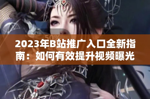 2023年B站推广入口全新指南：如何有效提升视频曝光率