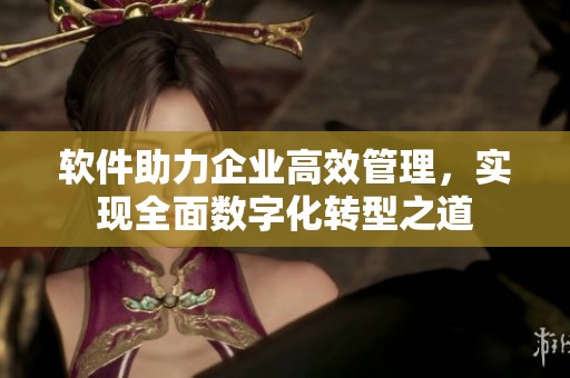 软件助力企业高效管理，实现全面数字化转型之道