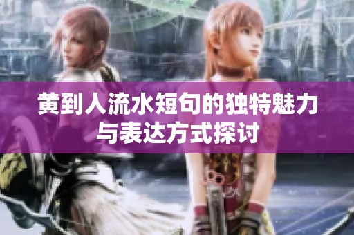 黄到人流水短句的独特魅力与表达方式探讨