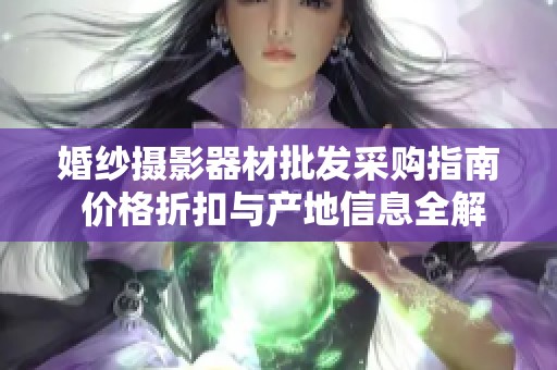 婚纱摄影器材批发采购指南 价格折扣与产地信息全解析