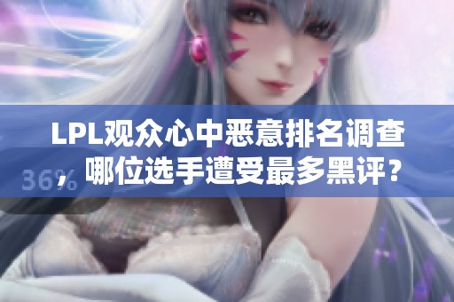 LPL观众心中恶意排名调查，哪位选手遭受最多黑评？