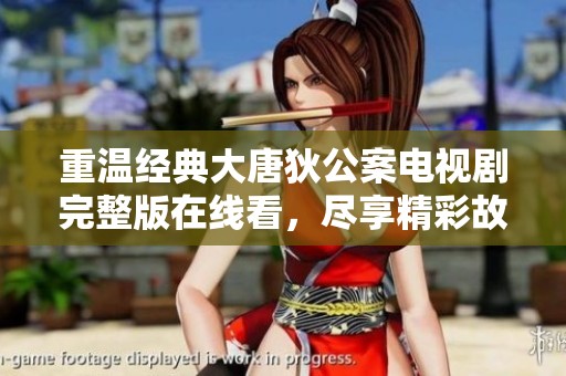 重温经典大唐狄公案电视剧完整版在线看，尽享精彩故事