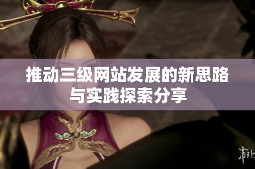 推动三级网站发展的新思路与实践探索分享