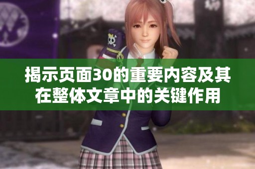 揭示页面30的重要内容及其在整体文章中的关键作用