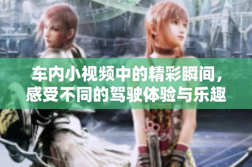 车内小视频中的精彩瞬间，感受不同的驾驶体验与乐趣