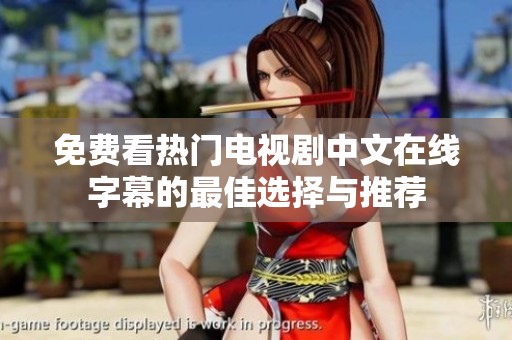 免费看热门电视剧中文在线字幕的最佳选择与推荐