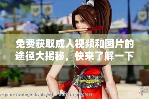 免费获取成人视频和图片的途径大揭秘，快来了解一下！